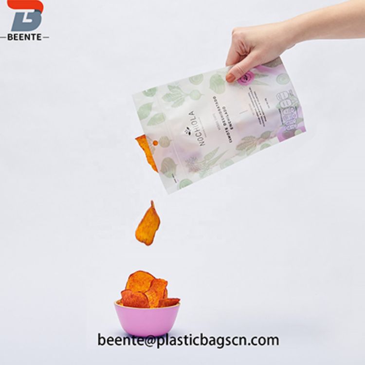 Tas Kemasan Plastik Pencetakan MOQ Rendah untuk Makanan Ringan