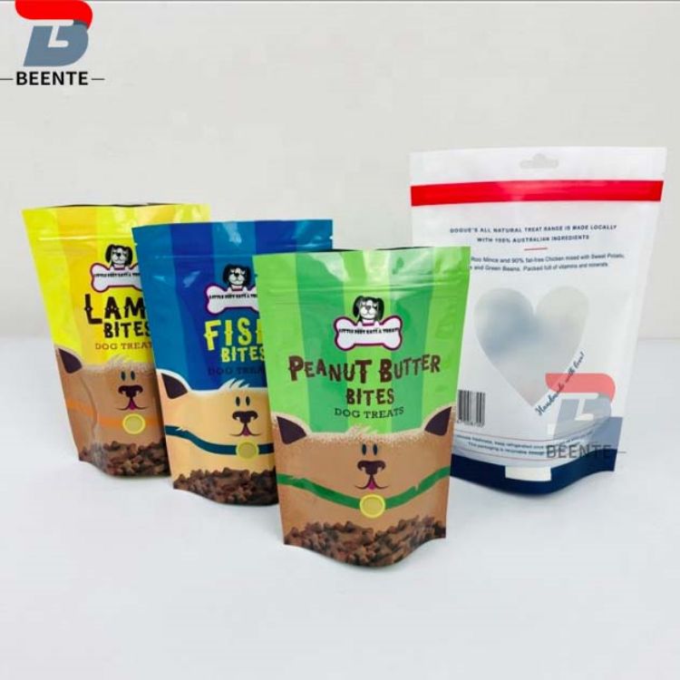 Tas Makanan Hewan Plastik Tas Kemasan Kotoran Kucing Dog Treat Pet Food Packaging Stand Up Pouch