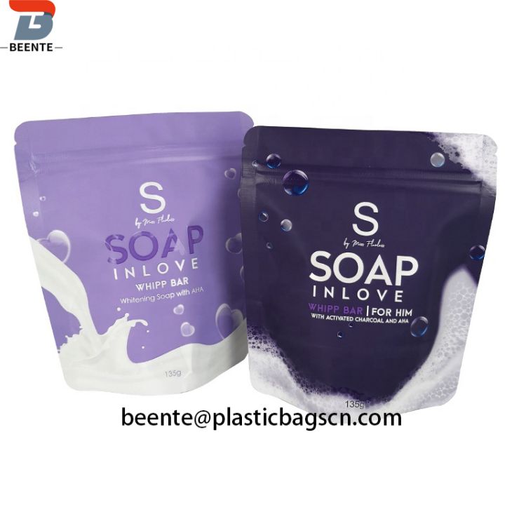 Standing Up Plastic Soap Liquid Packaging Bag